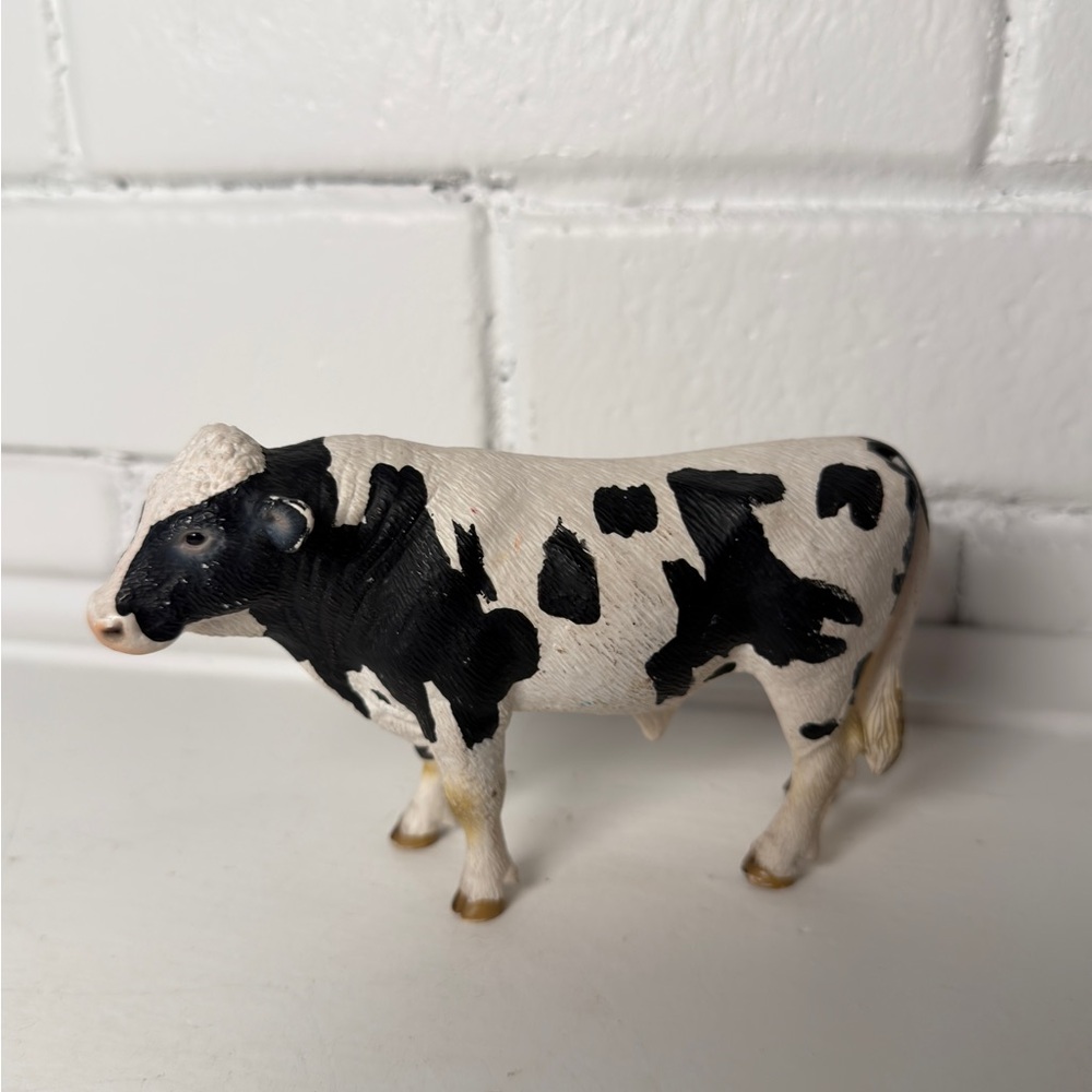 Farm Animal Black and White Cow Action Figure